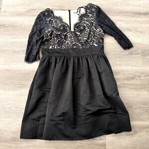 Eliza J Formal Black Lace Dress Retro Swing Classic Plus Size 16